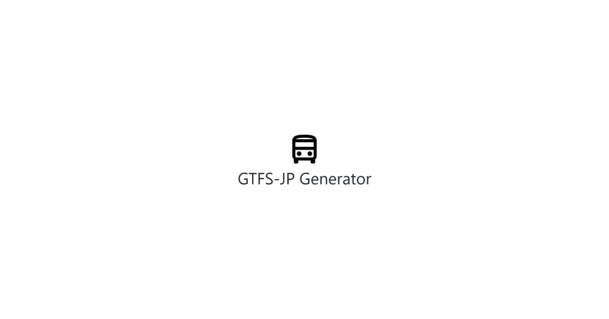 GTFSJP Generator